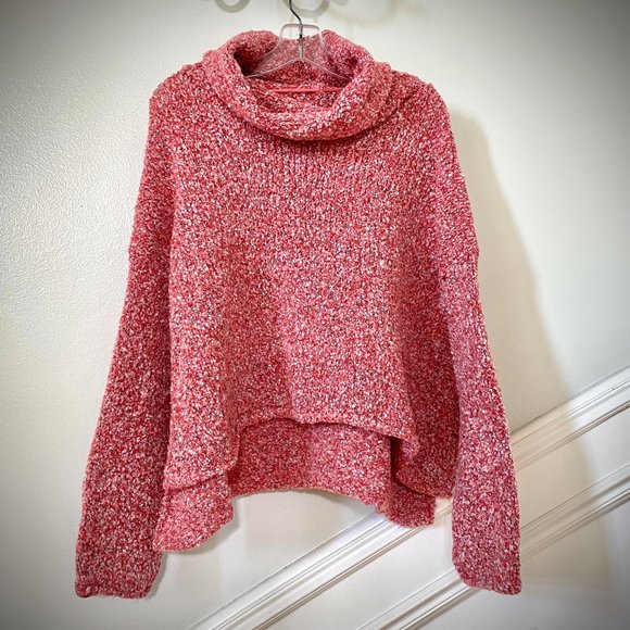 Free People NWT BFF Cowl Neck Sweater in Flame Red, Size Small - Picture 5 of 15